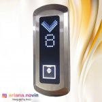 67- شستی طبقه طرح آمتال نقره‌ای با کلید ال جی مربع