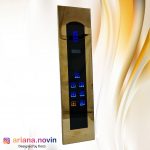 94- شستی داخل کابین لمسی با فریم استیل طلایی یک متری