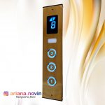 60- شستی داخل کابین بالابری سه کلید همراه با نمراتور استیل طلایی