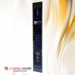 84-  شستی احضار داخل کابین لمسی دو متری همراه با فریم استیل دودی میرور