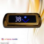 80-سردرب آسانسور طرح آمتال بااستیل طلایی ونمراتورریزشی