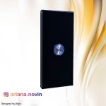 87-شستی احضاربالابری تک کلیدبدنه تمام استیل دودی بلک