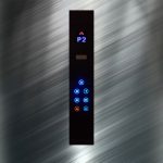 12- شستی احضار داخل کابین یک متری شیشه سکوریت نمراتور ریزشی بزرگ 3 دات لمسی