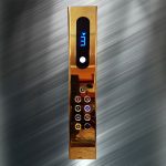 20- شستی احضار داخل کابین یک متری نمراتور سگمنت استیل طلایی میرور کلید آریانا