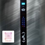 25- شستی احضار داخل کابین شیشه سکوریت نمراتور لاتیس افقی آبی تلفن لمسی کلید لمسی مربع