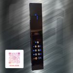 29- شستی احضار داخل کابین یک متری بدنه گالوانیزه مشکی رویه پلکسی مشکی نمراتور سگمنت کلید 204