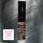 42- شستی احضار داخل کابین یک متری طرح میتسوبیشی نمراتور سگمنت استیل نقره ای میرور کلید 204