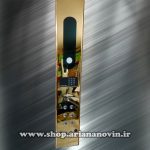 13- شستی احضار داخل کابین یک متری استیل طلایی میرور تلفن دکمه ای کلید 204