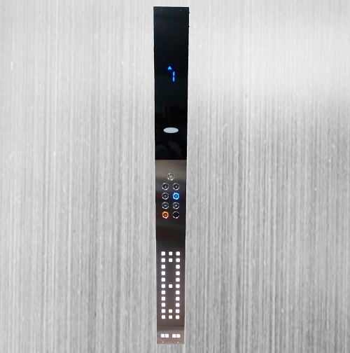 14- شستی احضار داخل کابین طرح میتسوبیشی استیل نقره ای خشدار نمراتور سگمنت کلید آریانا