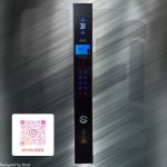 38- شستی احضار داخل کابین شیشه سکوریت نمراتور ریزشی بزرگ 6 دات نمایشگر عکس و فیلم ۸ اینچ کلید لمسی