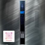 39- شستی احضار داخل کابین شیشه سکوریت نمراتور ریزشی بزرگ ۶ دات نمایشگر ۸ اینچ عکس و فیلم کلید لمسی دارای روشنایی جانبی