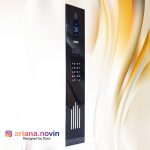 52- شستی احضار داخل کابین دو متری عرض 30 سانت استیل دودی میرور نمراتور ریزشی بزرگ 6 دات تلفن دکمه ای کلید 204